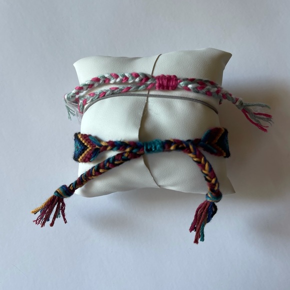 Woven bracelet set druzy crystal stone friendship - Picture 3 of 4